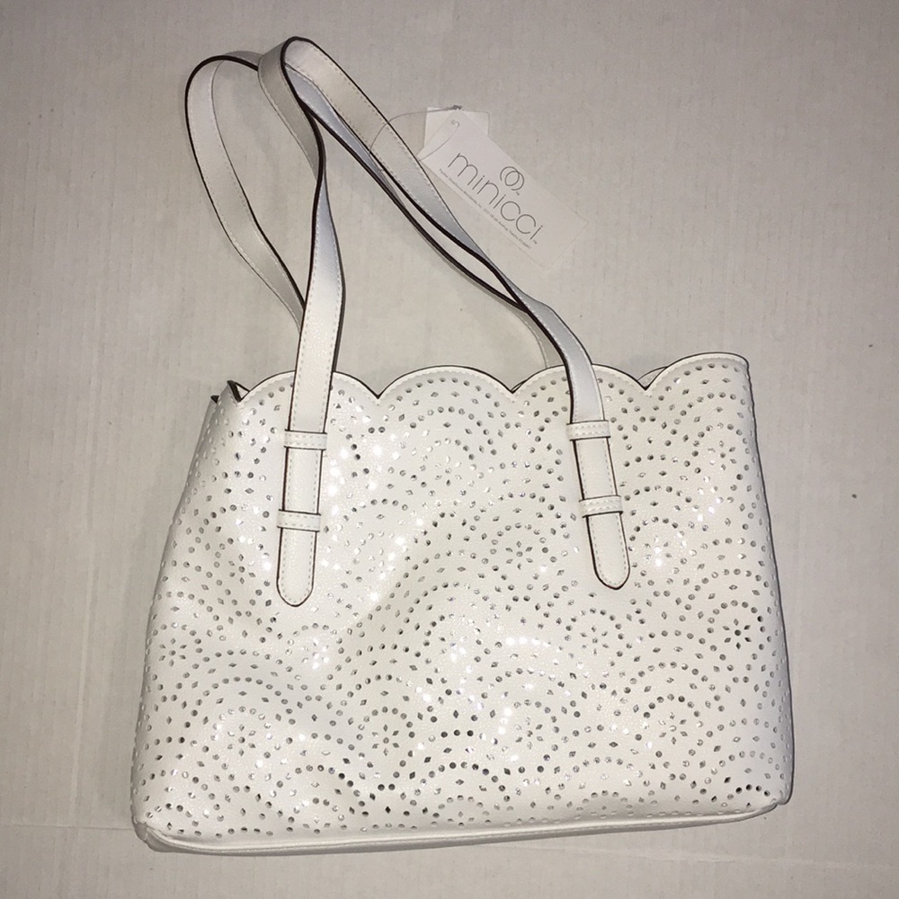 NWT Minicci white cutout Purse shoulder bag
